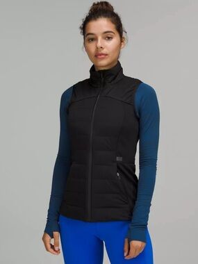 Lululemon Black Down For It All Quilted Lightweight Vest Size 4